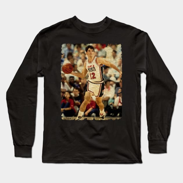 John Stockton in Team USA, 1996 Long Sleeve T-Shirt by Wendyshopart